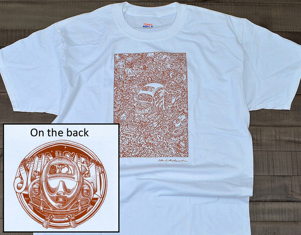 VW Peter Aschwanden Exploded Rabbit Extra Large T-Shirt - Free Tech Help